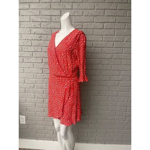 Loft Faux Wrap Floral Print Skort Romper Dress Size S - Picture 6 of 14